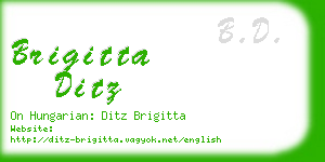 brigitta ditz business card